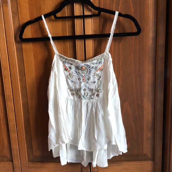 Urban Outfitters Boho Beaded Flowy Top - Picture 2 of 2